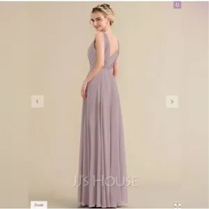 JJ’s House dusty lavender chiffon bridesmaid evening dress thumbnail 2