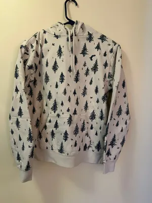 Women’s Christmas Tree Holiday Hoodie – Size S, Festive Winter Sweatshirt thumbnail 1