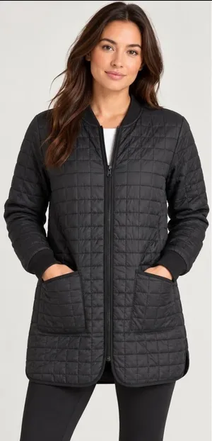 Athleta Grandview PrimaLoft Shell Jacket‎ Womens XL Black Puffer Coat Quilted thumbnail 1