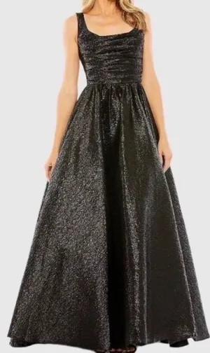 MAC DUGGAL Womens Black Sparkle Gown Dress 2‎ Formal Gala Prom Dance Whimsigoth thumbnail 1