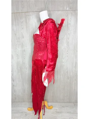 Vintage small devil Halloween costume dress w/ cartigan and wings thumbnail 10