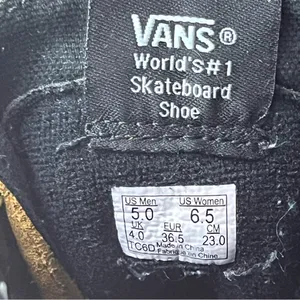 VANS Suede Wheat Tan Black SK8 High Top Sneakers, Size 6.5 thumbnail 2