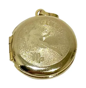 Gold Tone Virgo‎ Zodiac Locket Charm Jewelry thumbnail 1