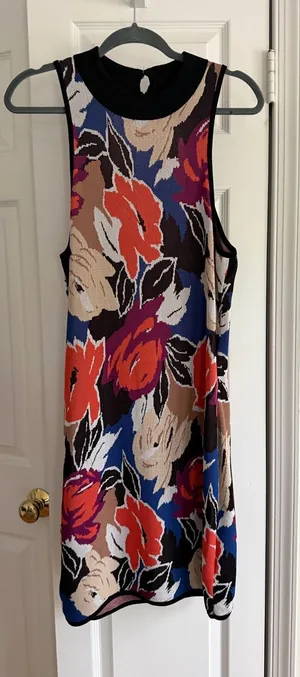 Ted Baker LILYIII Floral Knit Open Back Dress Size 4 thumbnail 1