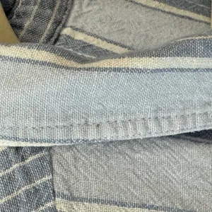 Kendall & Kylie Blue White Striped Cropped Button Down Shirt Boxy Medium thumbnail 6