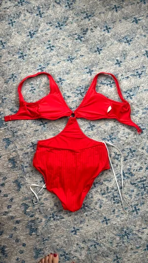 Aerie Red One-Piece Swimsuit thumbnail 2