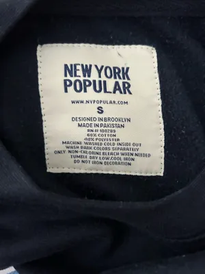 Navy Blue "New York" Crewneck Sweatshirt - Women's Sweater thumbnail 3