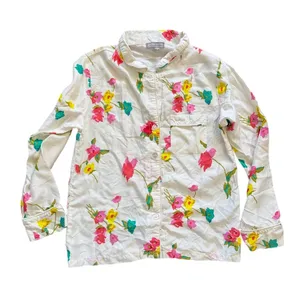 Annie Selkie Pine Cone Hill "Taffeta Floral" White Pink Boyfriend Pajama Set thumbnail 2