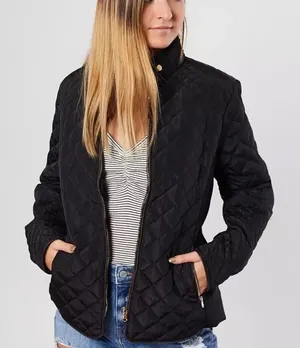Ci Sono Black Quilted Sherpa Lined Jacket Coat Women’s Small thumbnail 1