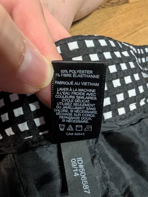 Express Dress Pants, Size 2R, Black & White Check Pattern thumbnail 9