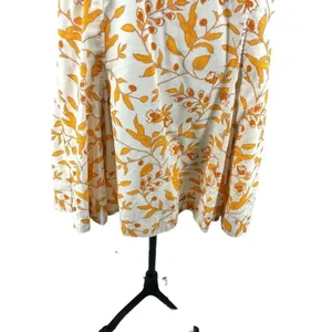 Anthropologie Maeve Sweetheart Mini Dress Floral Print Cream Orange Size XL‎ thumbnail 6
