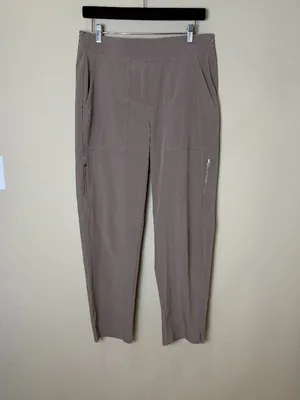 Athleta Brooklyn Women's Mid Rise Ankle Utility Pants Taupe Size 10 thumbnail 2