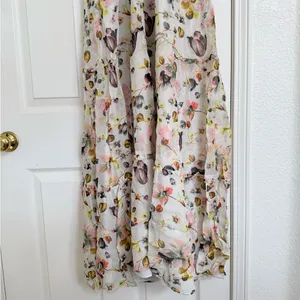 Amanda Uprichard Estella Floral Maxi Dress Halter Cream White‎ Pink Backless M thumbnail 9