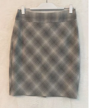 The Limited Grey Plaid Houndstooth‎ Pencil Skirt Side Zip Lined Career Wear 4 thumbnail 1