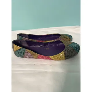 Steve Madden Feather Snakeskin Almond Toe Loafers‎ Flats Shoes Size 10 S-275 thumbnail 2