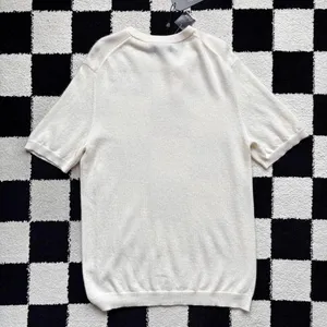 NWT Club Room 100% Cashmere White Short Sleeve Sweater M thumbnail 2