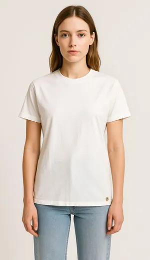 LUCY NAGLE Cotton Classic Crewneck Tee White X-Small‎ thumbnail 1