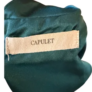 CAPULET Emerald Green Satin Slip Maxi Dress Spaghetti Straps Double Slit Size‎ S thumbnail 16