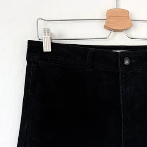 Everlane The Corduroy Wide-Leg Pants High Rise in Black Pockets Size 10 thumbnail 6