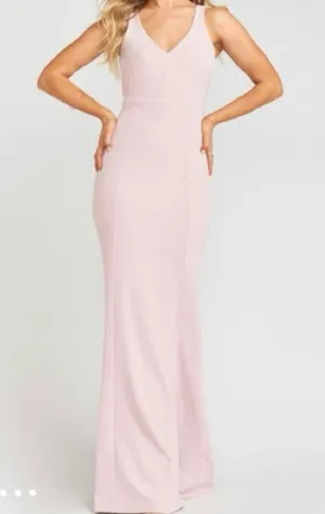 Show Me Your Mumu Morgan Pale Pink Bridesmaid Maxi Dress Medium thumbnail 1