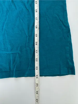 Eileen Fisher Teal Organic Cotton Short Sleeve Tee Size S NWOT thumbnail 5