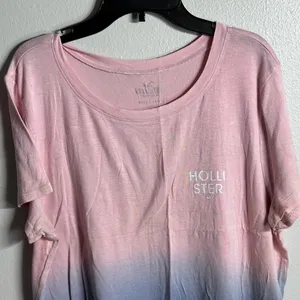 Hollister Women Blue/Pink Casual‎ tie dye shirt size L thumbnail 2