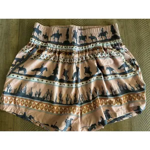 Cruel Denim Desert Stripe Western‎ Cowgirl Shorts Pink Tan Small Pockets thumbnail 3