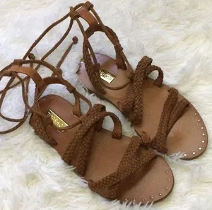 Topshop brown lace up sandals thumbnail 1