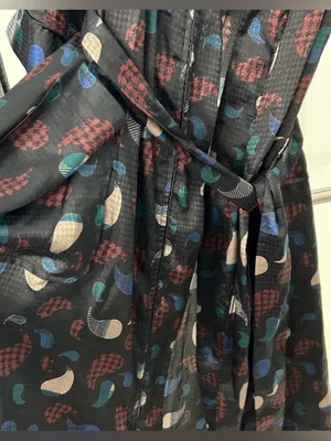Vintage Christian Dior Monsieur Belted Jacquard Robe Paisley One Size thumbnail 8