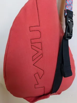 KAVU Rope Sling Backpack Coral Orange Canvas Crossbody Hiking Travel Bag thumbnail 8