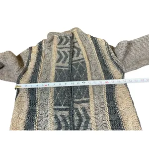 Gottardi Collection Made In Italy Boho Knit Open Front Cardigan Alpaca Wool L thumbnail 10