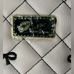 Luv Betsey By Betsey Johnson Pink Black Large Bag Bows Tote Quilted Y2K‎ Quirky thumbnail 13