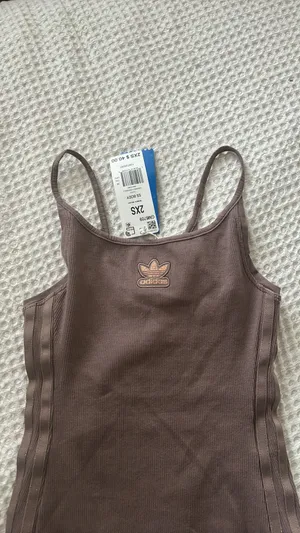 Adidas NWT chocolate brown scoop neck spaghetti strap body suit thumbnail 4