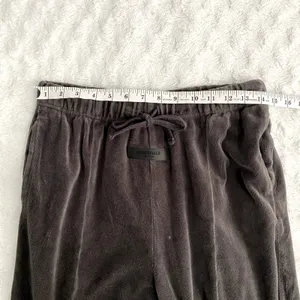 Fear of God Essentials Iron Black Gray Pull-on Velour Lounge Joggers Pants M thumbnail 7