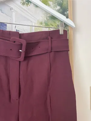 Theory Camogie High Waist Belted Wool Blend Wide Leg Trouser Pants in Graham thumbnail 6