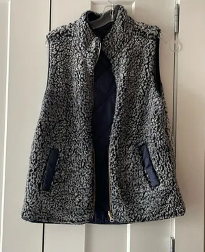 Reversible Sherpa Vest - Golden Hardware thumbnail 1