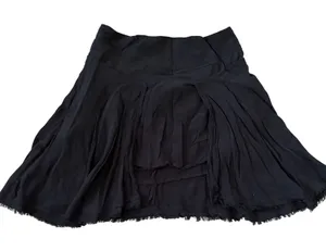 Free People Layered Mini Skirt Sz‎ 0 Black Whimsigoth Boho Chic thumbnail 1