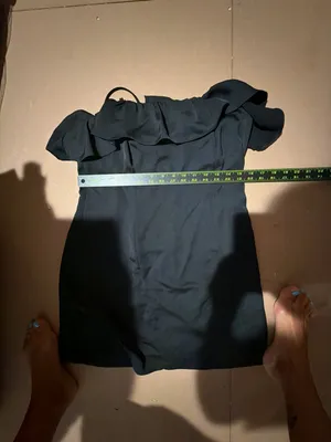 Ten Sixty Sherman Black Ruffled Strap Mini Dress thumbnail 3