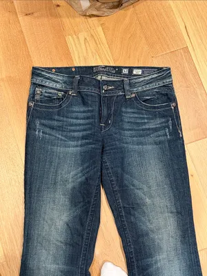 Miss Me Dark Blue‎ Bootcut Jeans with Wing Embroidery 32 thumbnail 5