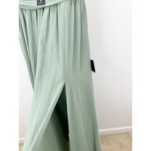 Lulus Heavenly Hues Sage Brush Maxi Dress Chiffon Bridesmaid Formal Medium NWT thumbnail 8