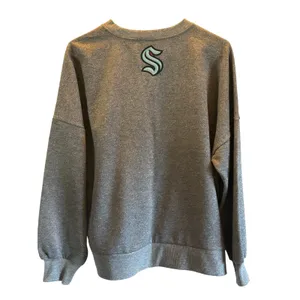 Seattle Kraken hockey grey silver sequins sweatshirt Medium thumbnail 3