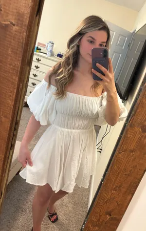 Hello Molly Dress Mini White thumbnail 2
