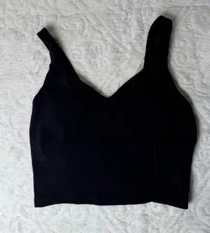 Lululemon align tank NWOT size 4 black with pads thumbnail 3