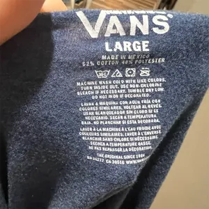 Vans Long Sleeve T-Shirt Unisex Size L Blue Checkerboard Logo Graphic thumbnail 3