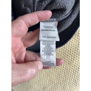 LL Bean Jacket Woman’s SP Grey Fleece Windblock Full Zip USA Made thumbnail 5