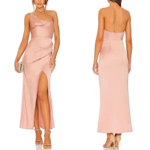 Significant Other Aria Dress Nougat Pink Satin Cowl Neck Maxi Size 6 Event Guest thumbnail 2