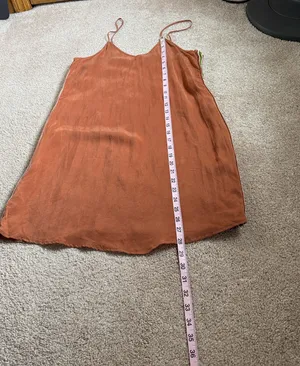 Tribe Kelley Rust Surf Mini Rayon Dress With Side Stripe. Size Medium thumbnail 6