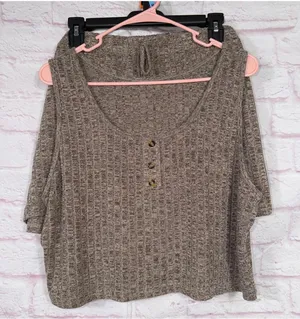 3XL Ribbed Knit Tank Top and Shorts Lounge Set thumbnail 1