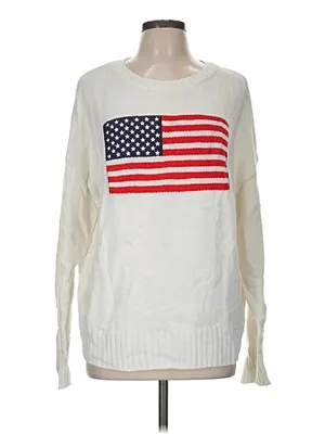 Wild Fable White Flag-Front Knit Sweater - Women's xL nwot thumbnail 3