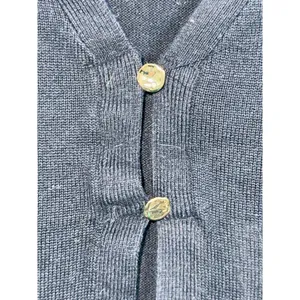 Abercrombie & Fitch Black Knit Sleeveless Button V-Neck Sweater Vest Top Size XS thumbnail 6